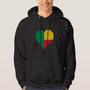 Benin Heart Beninese Beninese Flag Beninese Hoodie