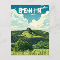 Benin Illustration Travel Art Vintag