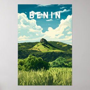 Benin Illustrations Reise Kunst Vintage Poster