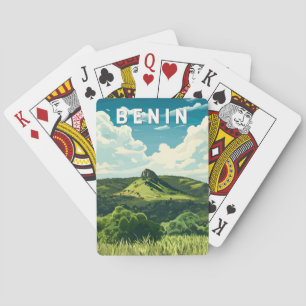 Benin Illustrations Reise Kunst Vintage Spielkarten