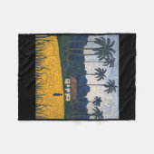Benin Landscape Postimpressionist Painting Style Fleecedecke (Vorderseite (Horizontal))