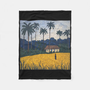 Benin Landscape Postimpressionist Painting Style Fleecedecke