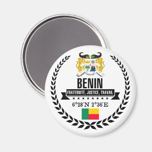 Benin Magnet (Vorderseite/Rückseite)
