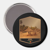 Benin Magnet (Vorderseite/Rückseite)
