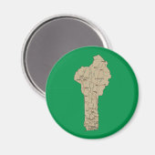 Benin Map Magnet (Vorderseite/Rückseite)