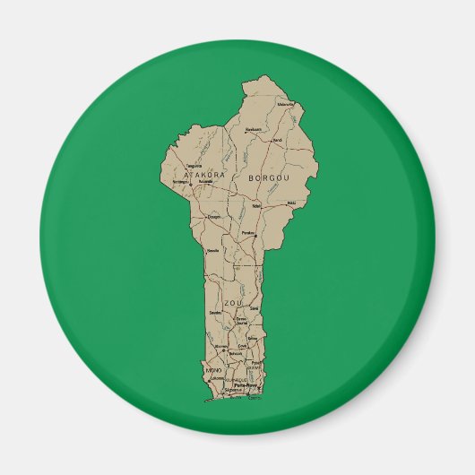 Benin Map Magnet (Vorne)