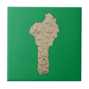 Benin Map Tile Fliese