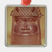 Benin-Maske Silbernes Ornament (Vorne)