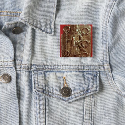 Benin-Plakette Button (Beispiel)