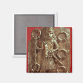 Benin-Plakette Magnet (Vorderseite/Rückseite)