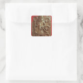 Benin-Plakette Quadratischer Aufkleber (Tasche)