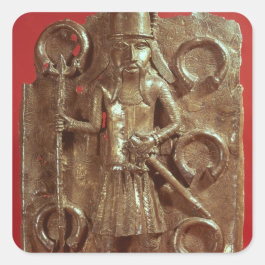 Benin-Plakette Quadratischer Aufkleber (Vorderseite)