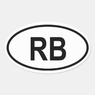 Benin "RB" Ovaler Aufkleber