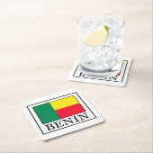 Benin Rechteckiger Pappuntersetzer (Vor Ort)