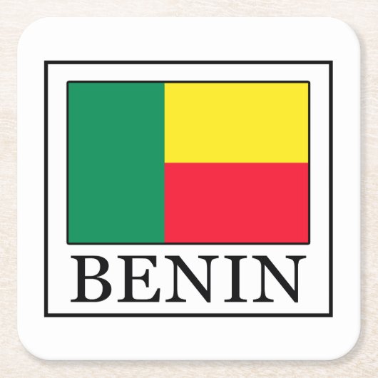 Benin Rechteckiger Pappuntersetzer (Vorderseite)