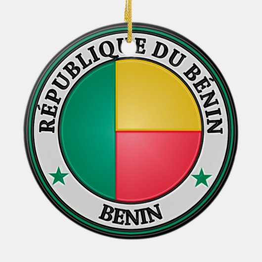 Benin Round Emblem Keramikornament (Hinten)