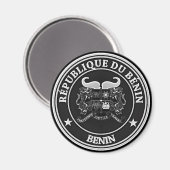 Benin Round Emblem Magnet (Vorderseite/Rückseite)
