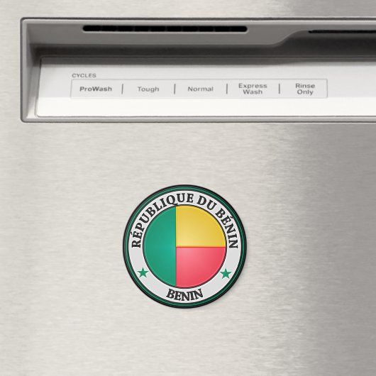 Benin Round Emblem Magnet (In Situ (Geschirrspüler))