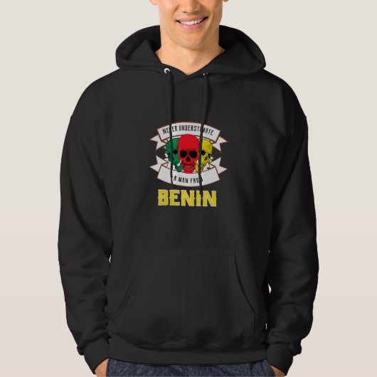 Benin Unterschätze nie Hoodie (Vorderseite)