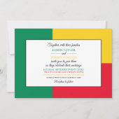 Beninese Flag, Flagge von Benin Wedding Einladung (Vorderseite)