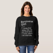 Beninese Girl Benin Funny Country Zuhause Roots De Sweatshirt (Vorne ganz)
