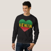 Beninese Heart, I Liebe Benin Sweatshirt (Vorne ganz)