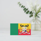 Beninesische Flagge und Wappen, Flagge Benins Visitenkarte (Stehend Vorderseite)