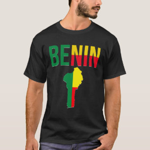 Beninischer Benin Länderkarte Flagge T-Shirt
