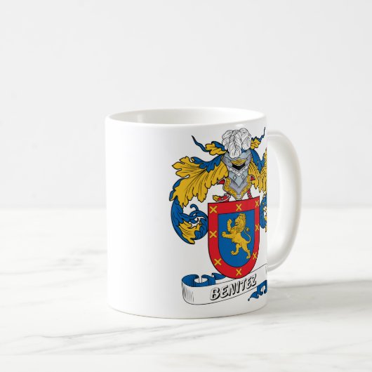 Benitez-Familienwappen Kaffeetasse (VorderseiteRechts)