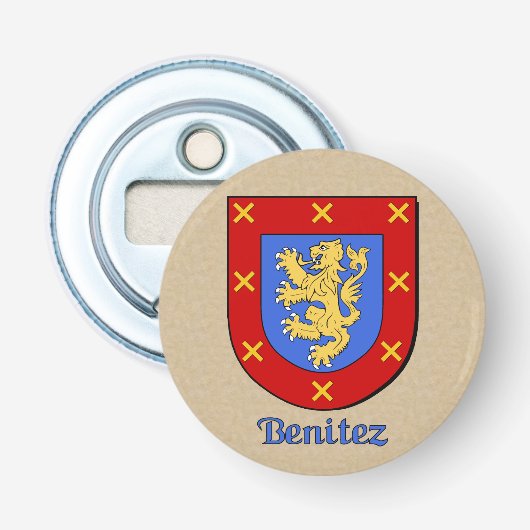 Benitez Historischer Waffenschild Flaschenöffner (Vorderseite)