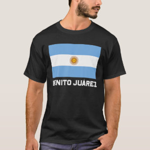 Benito Juarez Republika Argentinien Flaggenband T-Shirt