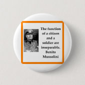 Benito Mussolini Button (Vorderseite)