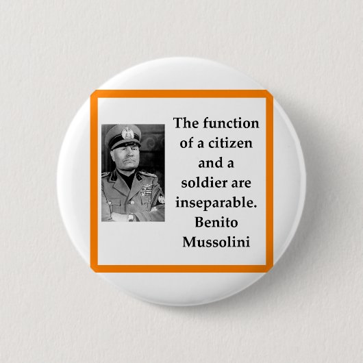 Benito Mussolini Button (Vorderseite)