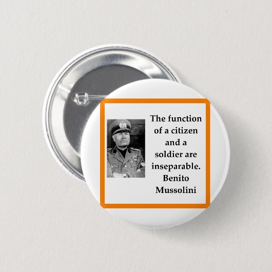 Benito Mussolini Button (Vorne & Hinten)