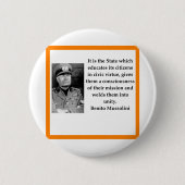Benito Mussolini Button (Vorderseite)
