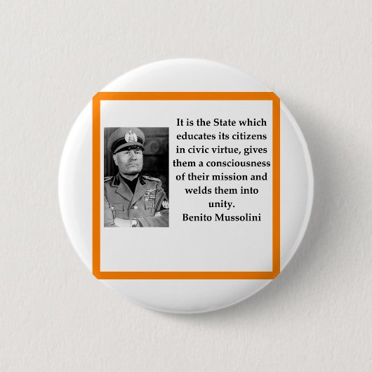 Benito Mussolini Button (Vorderseite)