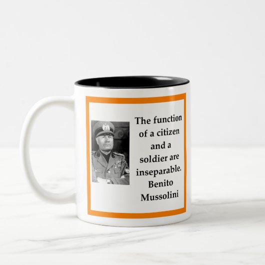 Benito Mussolini Zweifarbige Tasse (Links)