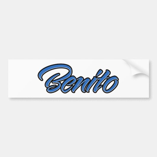 Benito Name blue Aufkleber Sticker Autoaufkleber (Vorne)
