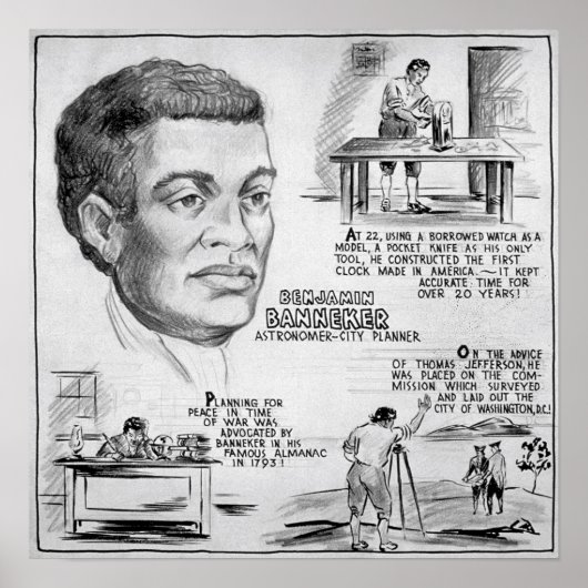 Benjamin Banneker American Black Inventor Poster (Vorne)