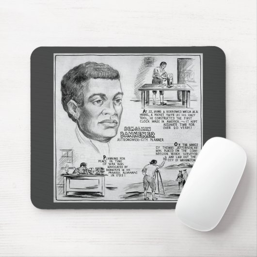 Benjamin Banneker Black American Scientist Mousepad (Mit Mouse)