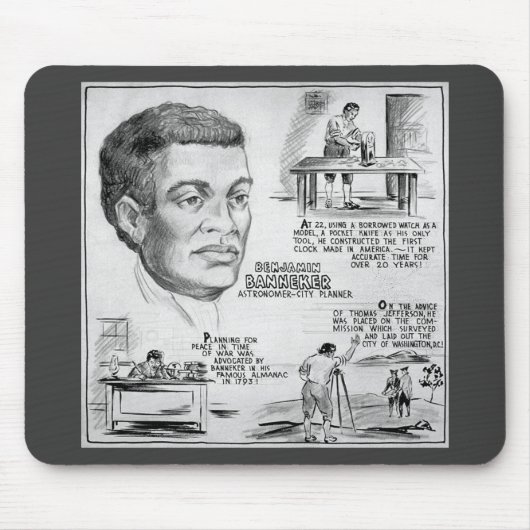 Benjamin Banneker Black American Scientist Mousepad (Vorne)