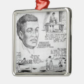 Benjamin Banneker Black American Scientist Ornament Aus Metall (Links)