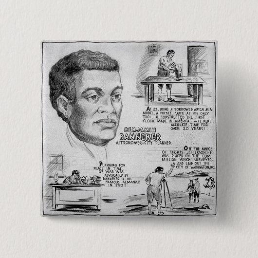 Benjamin Banneker: Black Scientist & Revolutionär Button (Vorderseite)