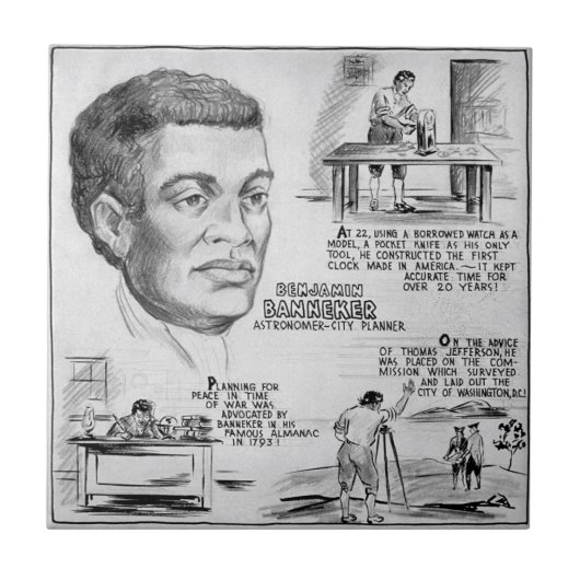 Benjamin Banneker: Black Scientist & Revolutionär Fliese (Vorderseite)