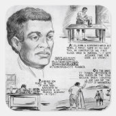 Benjamin Banneker: Black Scientist & Revolutionär Quadratischer Aufkleber (Vorderseite)