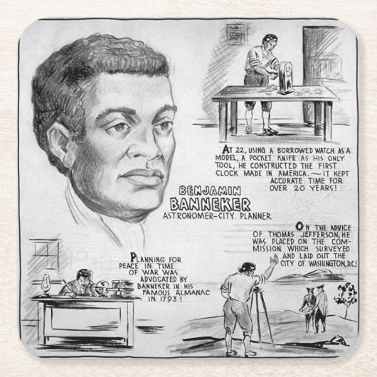 Benjamin Banneker: Black Scientist & Revolutionär Rechteckiger Pappuntersetzer (Vorderseite)
