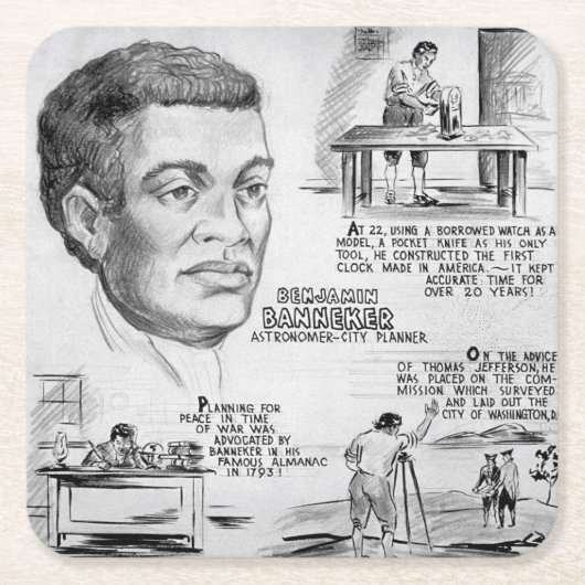 Benjamin Banneker: Black Scientist & Revolutionär Rechteckiger Pappuntersetzer (Vorderseite)