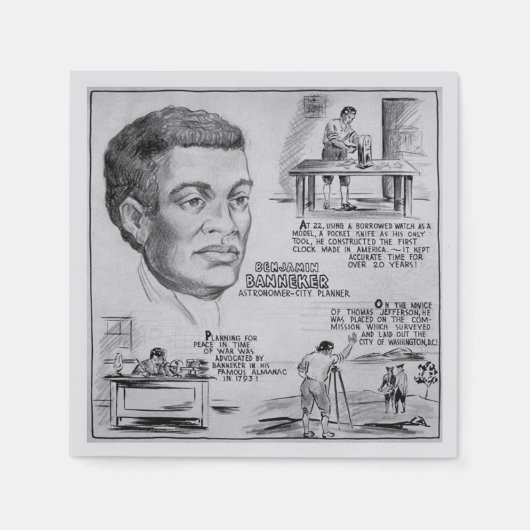 Benjamin Banneker: Black Scientist & Revolutionär Serviette (Vorderseite)