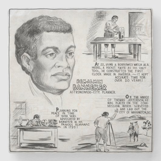 Benjamin Banneker: Black Scientist & Revolutionär Steinuntersetzer (Vorderseite)