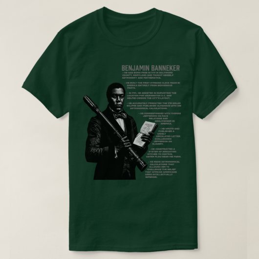 Benjamin Banneker Fakten T-Shirt (Design vorne)
